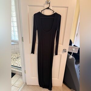 Elegant Black Long Sleeve Bodycon Dress